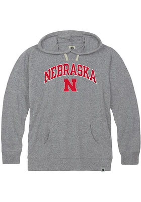 Rally Nebraska Cornhuskers Mens Grey Triblend Fashion Hood