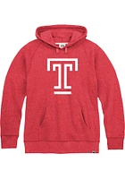 Rally Temple Owls Mens Red Vault Logo Fashion Hood