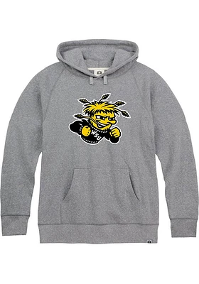 Rally Wichita State Shockers Mens Grey Team Logo Triblend Fashion Hood