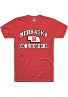 Rally Nebraska Cornhuskers Red Number One Graphic State Short Sleeve Fashion T Shirt