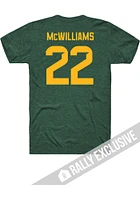 Taye McWilliams Baylor Bears Green Football Name and Number Short Sleeve Player T Shirt
