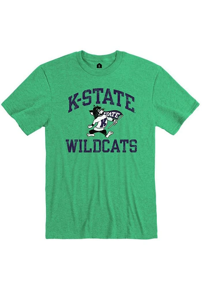 Rally K-State Wildcats Green Number One Willie Short Sleeve Fashion T Shirt