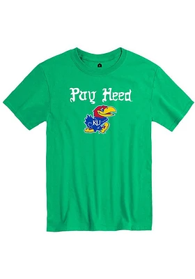 Rally Kansas Jayhawks Green Pay Heed Short Sleeve T Shirt