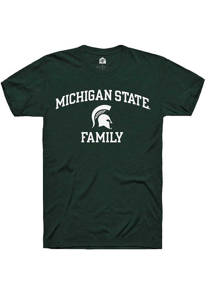 Rally Michigan State Spartans Number One Graphic Family Short Sleeve T Shirt