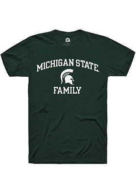 Rally Michigan State Spartans Number One Graphic Family Short Sleeve T Shirt