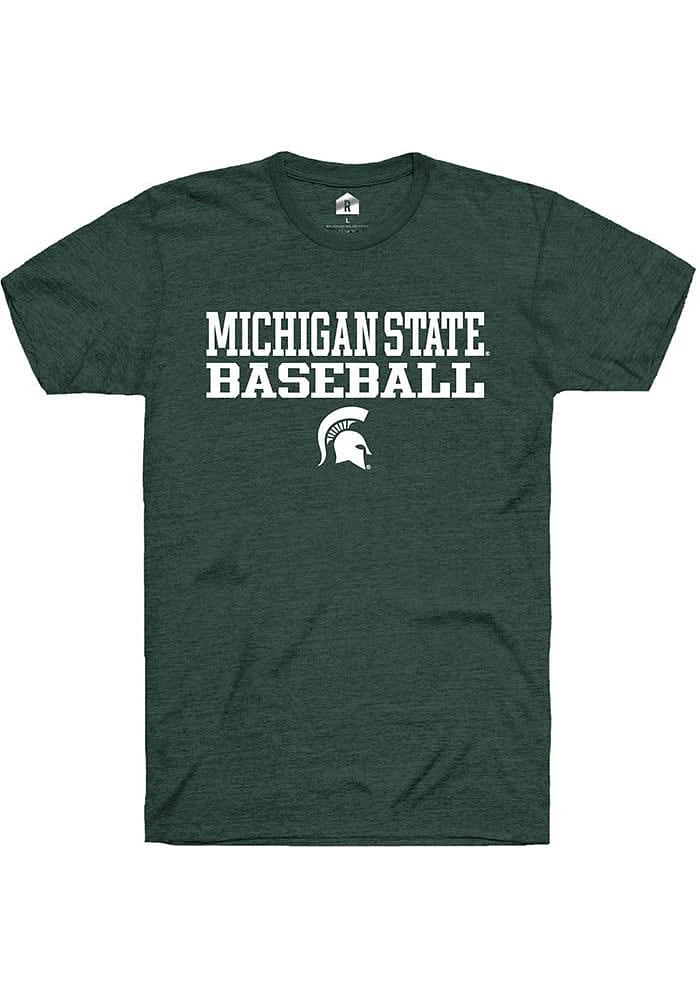 Rally Michigan State Spartans Stacked Baseball Short Sleeve T Shirt