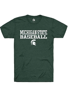 Rally Michigan State Spartans Stacked Baseball Short Sleeve T Shirt