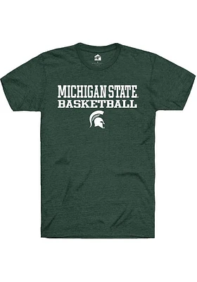 Rally Michigan State Spartans Stacked Basketball Short Sleeve T Shirt