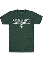 Rally Michigan State Spartans Stacked Basketball Short Sleeve T Shirt