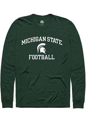 Rally Michigan State Spartans Green No1 Graphic Football Long Sleeve T Shirt