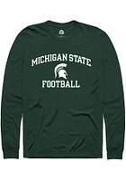 Rally Michigan State Spartans Green No1 Graphic Football Long Sleeve T Shirt