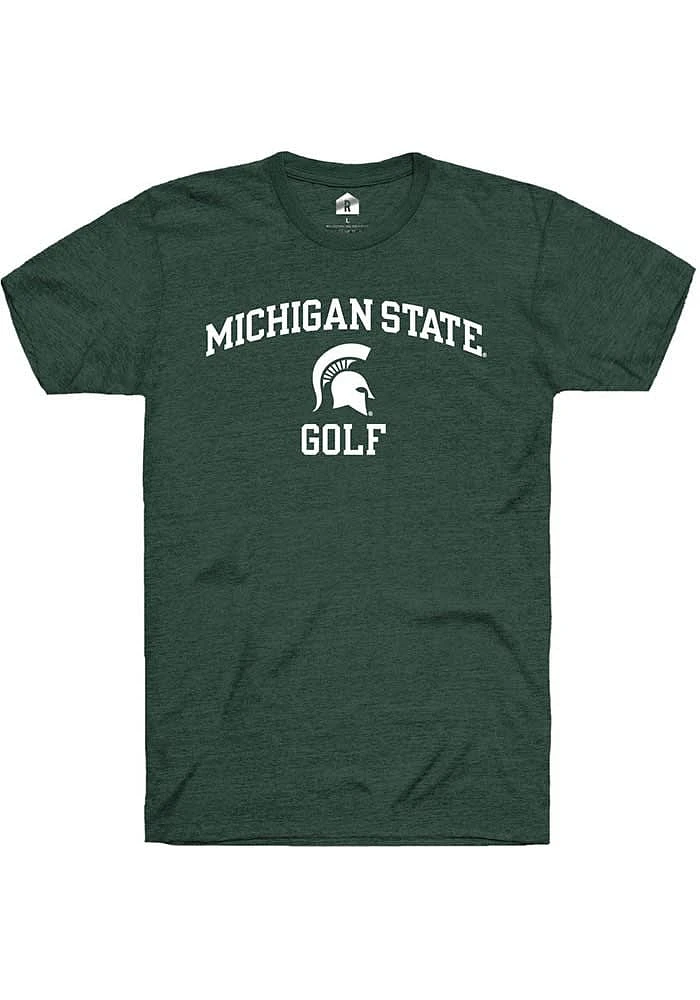 Rally Michigan State Spartans Green Number One Graphic Golf Short Sleeve T Shirt