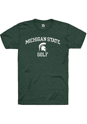 Rally Michigan State Spartans Green Number One Graphic Golf Short Sleeve T Shirt