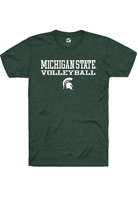 Rally Michigan State Spartans Stacked Volleyball Short Sleeve T Shirt