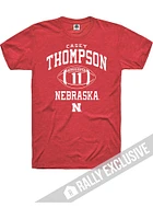 Casey Thompson  Nebraska Cornhuskers Red Rally Football Player Name and Number Short Sleeve T Shir..