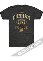 Payne Durham  Purdue Boilermakers Black Rally Football Player Name and Number Short Sleeve T Shirt