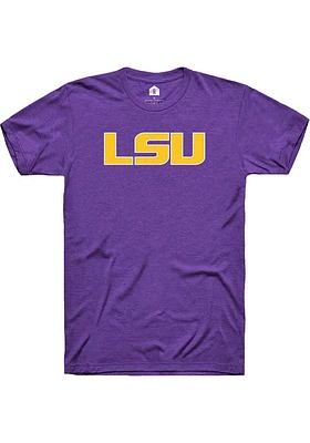 Rally LSU Tigers Purple Primary Logo Short Sleeve T Shirt