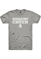 Rally Michigan State Spartans Grey Stacked Cheer Short Sleeve T Shirt