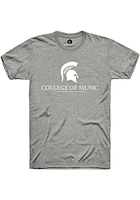 Rally Michigan State Spartans Grey College of Music Short Sleeve T Shirt