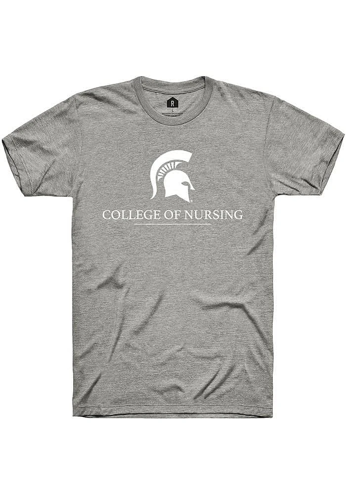 Rally Michigan State Spartans Grey College of Nursing Short Sleeve T Shirt