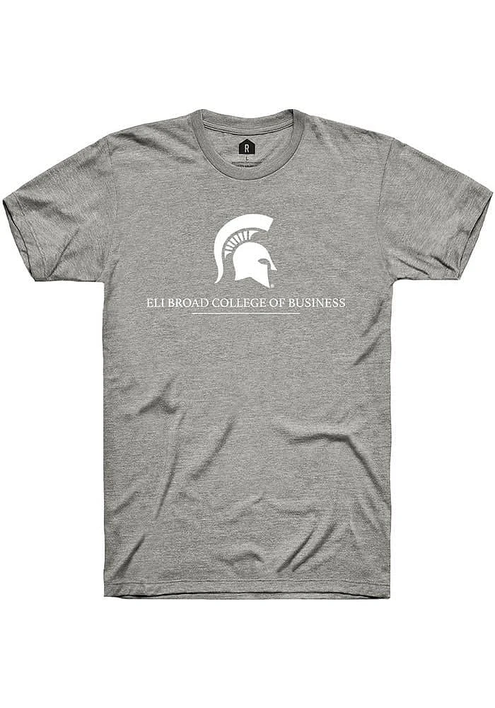 Rally Michigan State Spartans Grey Eli Broad College of Business Short Sleeve T Shirt