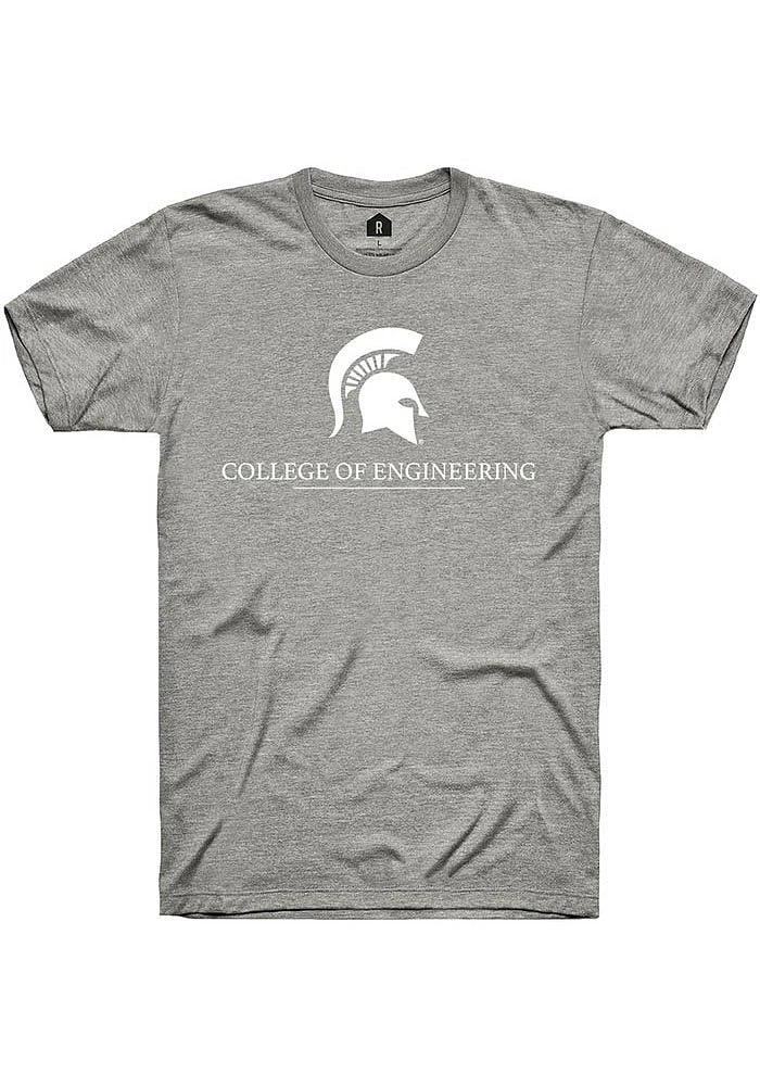 Rally Michigan State Spartans Grey College of Engineering Short Sleeve T Shirt