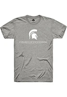 Rally Michigan State Spartans Grey College of Engineering Short Sleeve T Shirt