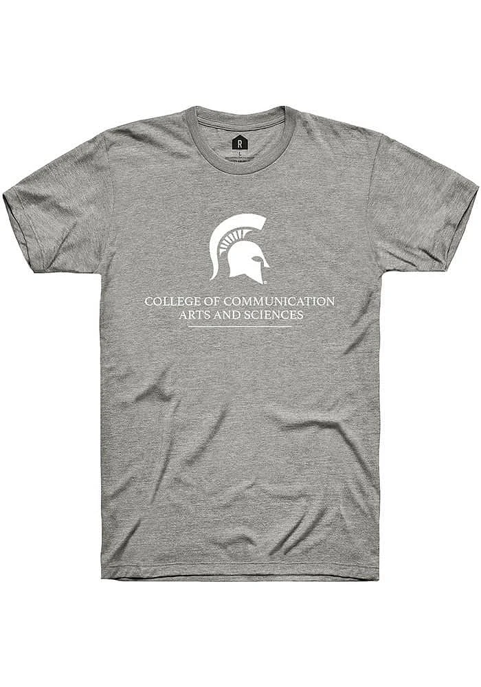 Rally Michigan State Spartans Grey College of Communication Arts and Sciences Short Sleeve T Shirt