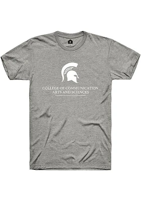 Rally Michigan State Spartans Grey College of Communication Arts and Sciences Short Sleeve T Shirt