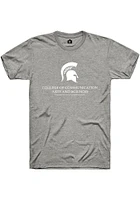 Rally Michigan State Spartans Grey College of Communication Arts and Sciences Short Sleeve T Shirt