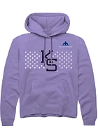Rally K-State Wildcats Mens Lavender Folds of Honor Stars Long Sleeve Hoodie