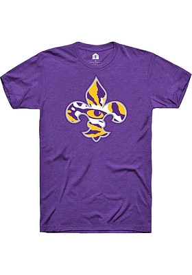 Rally LSU Tigers Purple FLEUR DE LIS Short Sleeve Fashion T Shirt
