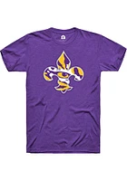 Rally LSU Tigers Purple FLEUR DE LIS Short Sleeve Fashion T Shirt