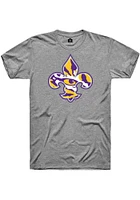 Rally LSU Tigers Charcoal FLEUR DE LIS Short Sleeve Fashion T Shirt