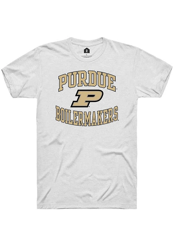 Rally Purdue Boilermakers White Number 1 Short Sleeve T Shirt