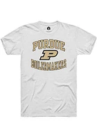 Rally Purdue Boilermakers White Number 1 Short Sleeve T Shirt