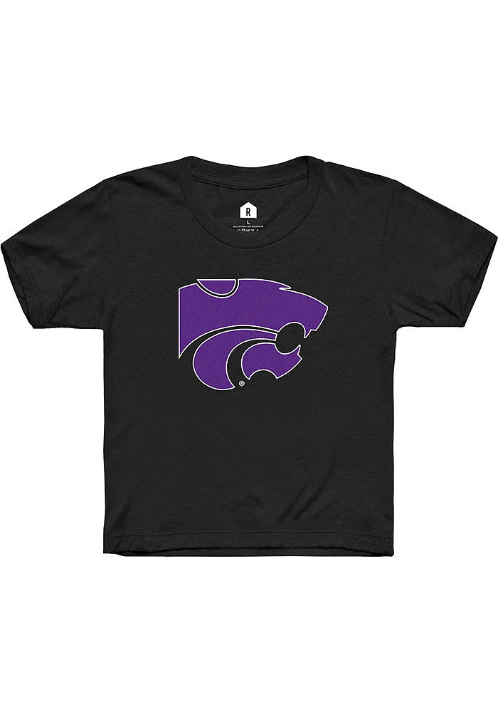 Rally K-State Wildcats Toddler Black Powercat Short Sleeve T-Shirt