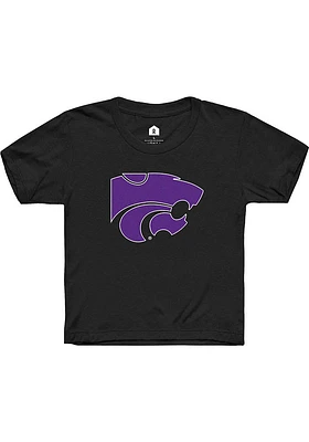 Rally K-State Wildcats Toddler Black Powercat Short Sleeve T-Shirt