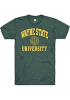 Rally Wayne State Warriors Green Seal Short Sleeve Fashion T Shirt
