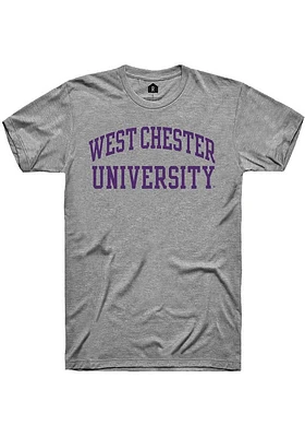 Rally West Chester Golden Rams Grey Stacked Arch Name Short Sleeve T Shirt