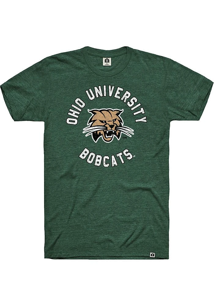 Rally Ohio Bobcats Green Circle Short Sleeve Fashion T Shirt