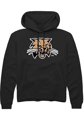 Rally Ohio Bobcats Mens Black Primary Logo Long Sleeve Hoodie