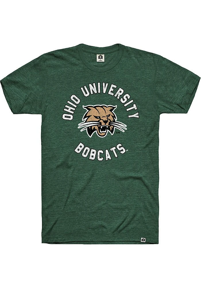 Rally Ohio Bobcats Green Logo Circle Short Sleeve Fashion T Shirt