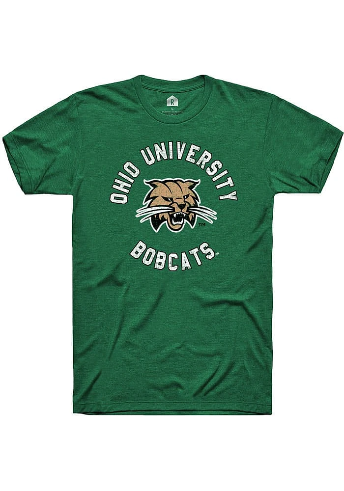 Rally Ohio Bobcats Green Circle Short Sleeve T Shirt