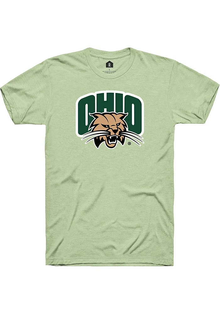 Rally Ohio Bobcats Green Wordmark Primary Logo Short Sleeve T Shirt