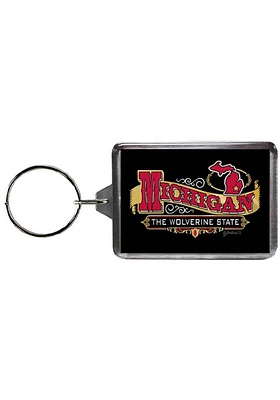 Michigan Banner Keychain - Blue