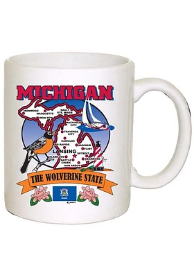 Michigan State Map Ceramic Mug - Blue