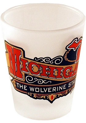 Michigan Frosted Banner Shot Glass