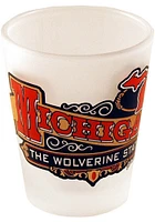 Michigan Frosted Banner Shot Glass