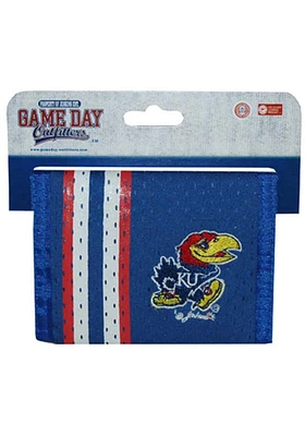 Kansas Jayhawks Mesh Mens Bifold Wallet
